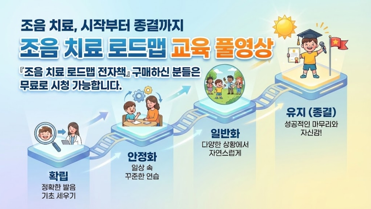 조음 치료 로드맵 교육 풀영상 (조음 치료 로드맵 전자책 구매하신 분들은 무료)